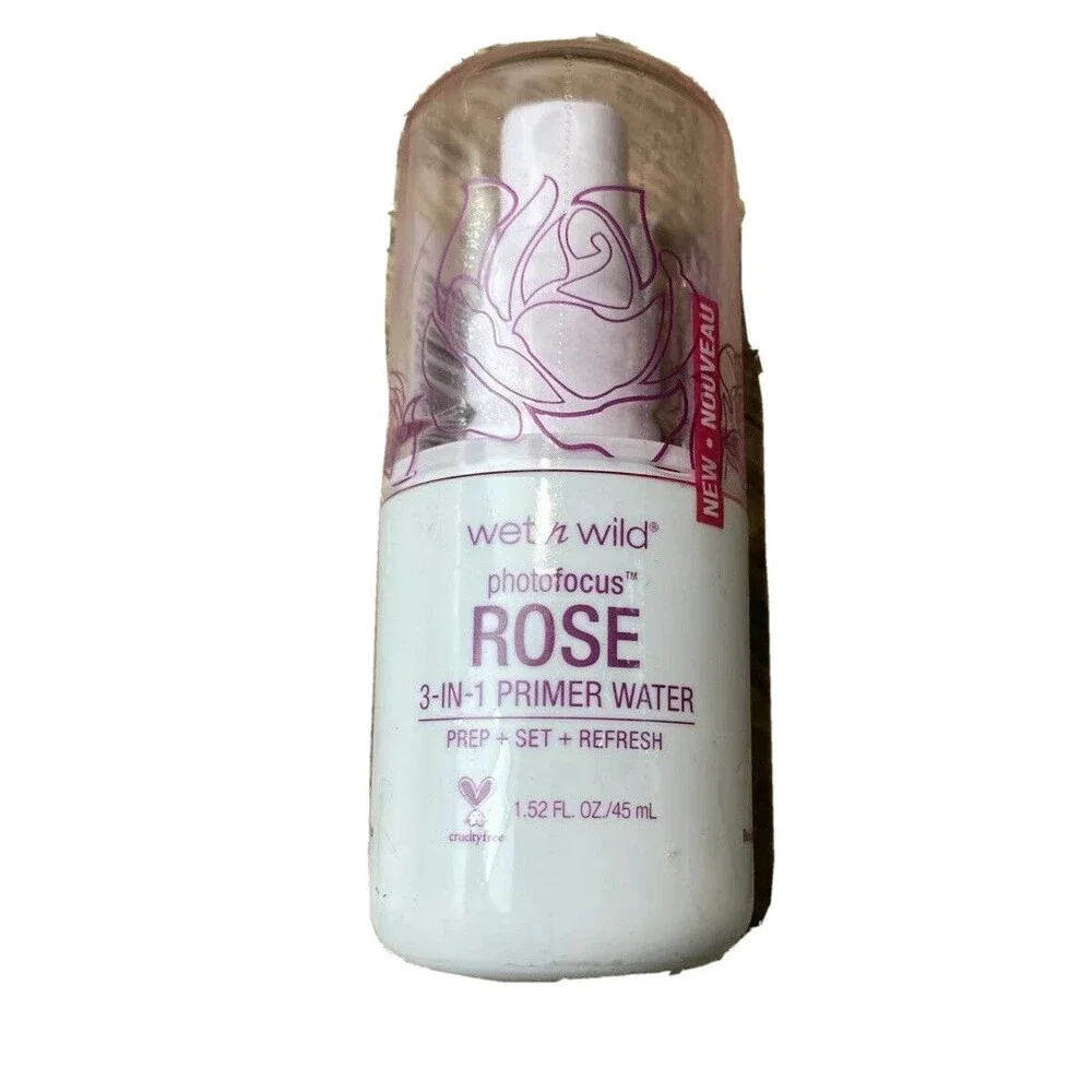 Wet n Wild PhotoFocus Rose 3-in-1 Primer Water 1.52 fl oz 1 Spray New Sealed